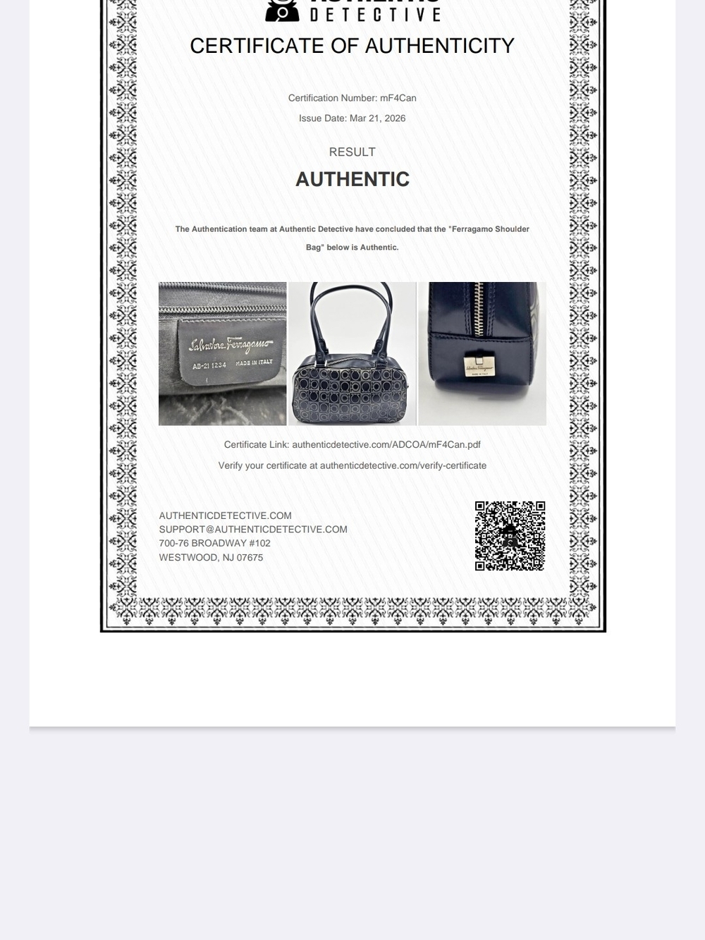 LOW START 😱 Salvatore Ferragamo Gancini Pattern Shoulder Bag with Black Wallet - Picture 15 of 15